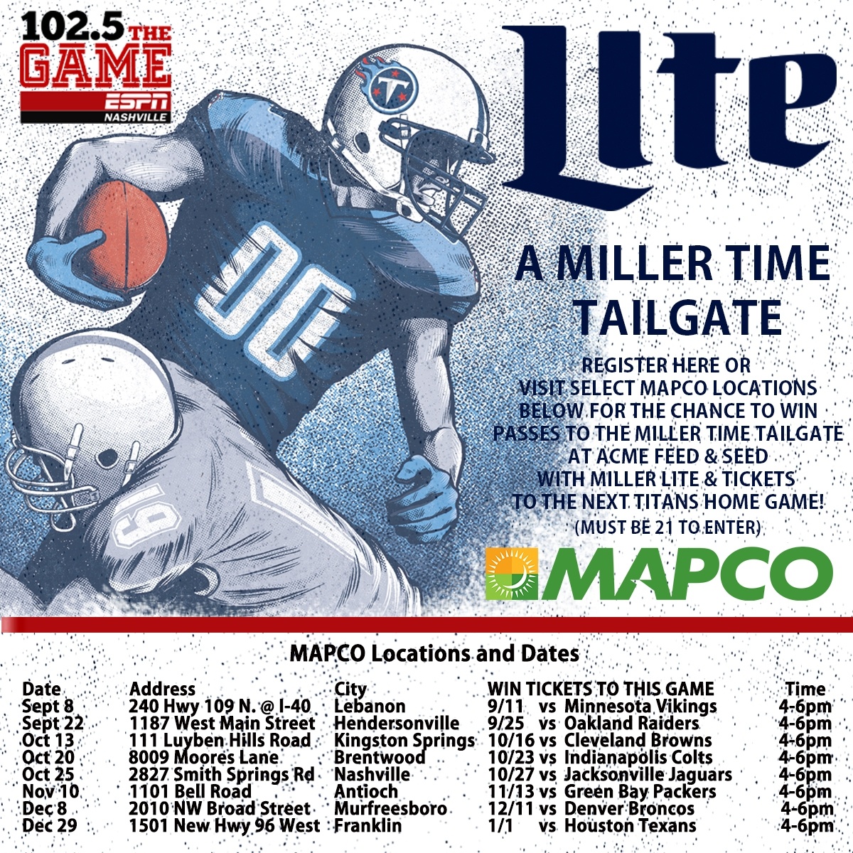 Miller Lite Tailgate:  Register To Win